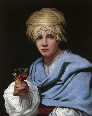 Michel Sweerts, Muchacho con turbante y un ramillete de flores, 1655
