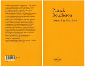 Patrick Boucheron, Léonard et Machiavel, Verdier, 2008 Patrick Boucheron, Léonard et Machiavel