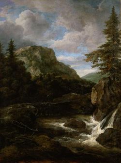 Jacob Isaaksz. van Ruisdael, Paysage avec chute d'eau