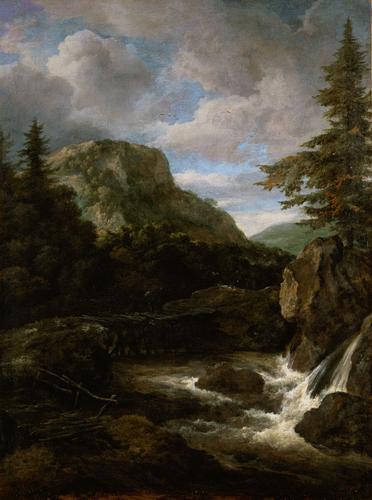 Jacob Isaaksz. van Ruisdael, Paysage avec chute d'eau