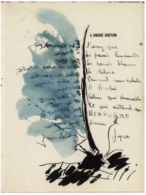 Pierre Alechinsky, Carré blanc, page de titre, dédicace