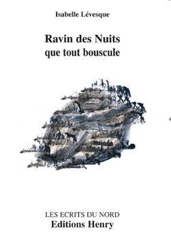 Isabelle Lévesque, Ravin des Nuits