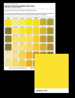 Jaune pantone 107 c