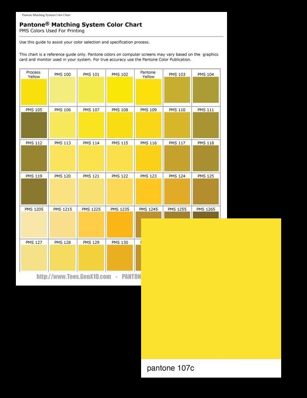 Jaune pantone 107 c