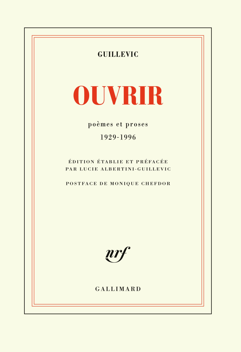 Guillevic  Ouvrir