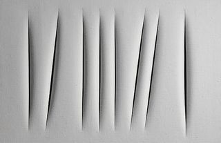 Lucio Fontana (1899 - 1968), Concetto Spaziale, Attese. photo Sothebys