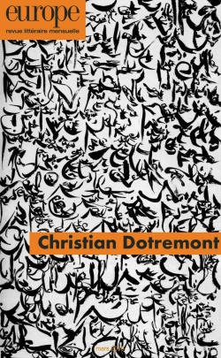 Europe, revue littéraire mensuelle, Christian Dotremont, n° 1079, mars 2019. Dotremont Europe
