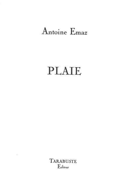 Antoine Emaz  Plaie