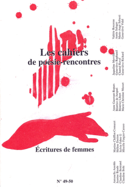 Cahiers poésie