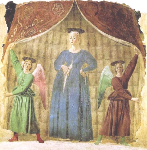 Piero della Francesco, Madonna del parto Piero della Francesco Madonna del parto 2