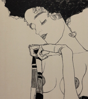 Egon Schiele Gerti Schiele 1909 detail Egon Schiele Gerti Schiele 1909 detail