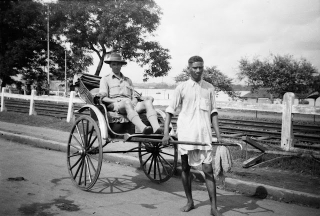 Rickshaw Puller  Probably Photographed in Calcutta (Kolkata) - Undated Photograph(1)
