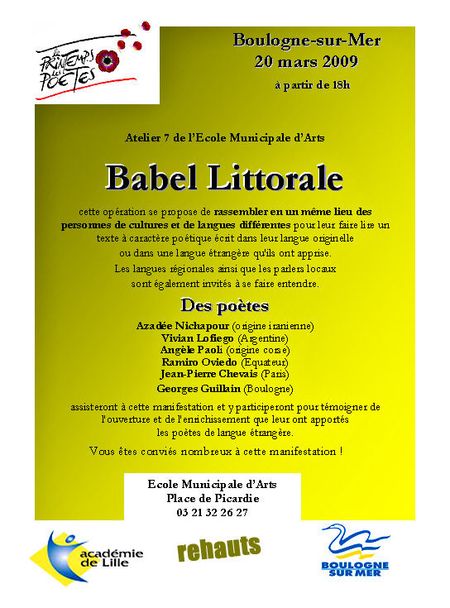 Babel Littorale à Boulogne-sur-Mer le 20 mars 2009