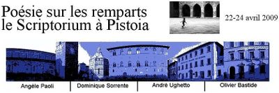 Poésie croisée sur les remparts de Pistoia (Toscane)