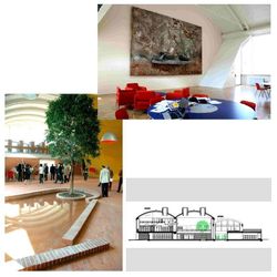 Nuova Biblioteca San Giorgio di Pistoia. Architectes : Pica Ciamarra Associati (Massimo Pica Ciamarra, Luciana De Rosa, Claudio De Martino) D.R. Photos et dessin Nuova Biblioteca San Giorgio di Pistoia