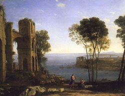 Bord de mer avec Apollon et la Sibylle de Cumes Lorrain_apollon
