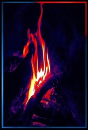 ce n'était plus que braises blanches sur lesquelles ballait un feu follet bleu Un_feu_follet_bleu